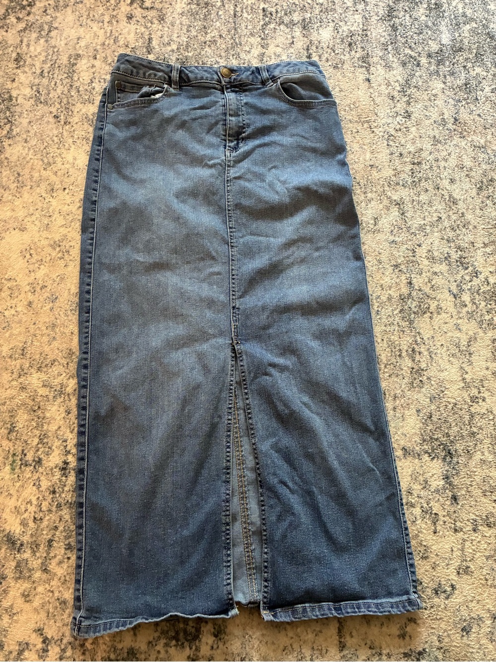 Rachel Zoe Dark Blue Straight Maxi Denim Skirt